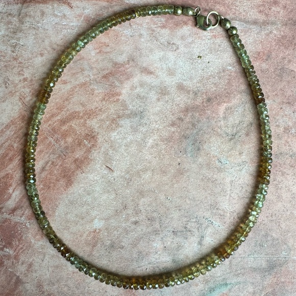 Handmade gradient gemstone green grossular garnet necklace - Picture 5 of 16